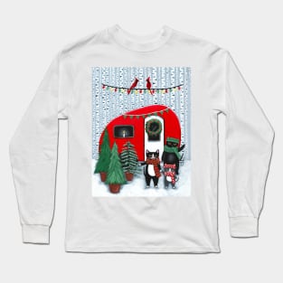 Cats Picking Out The Christmas Tree Long Sleeve T-Shirt